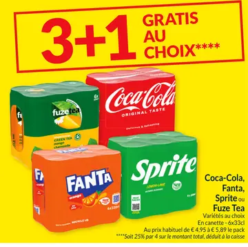 Offre: Coca-Cola, Fanta, Sprite ou Fuze Tea