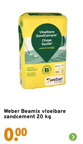 Aanbieding: Beamix vloeibare zandcement 20 kg