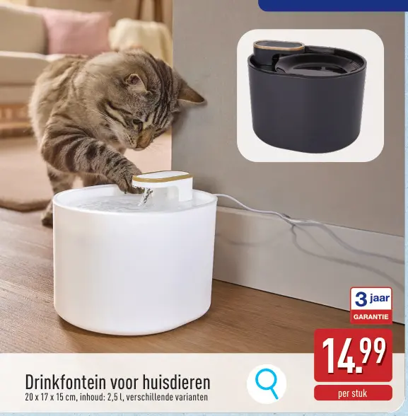 Promotie: Drinkfontein voor huisdieren