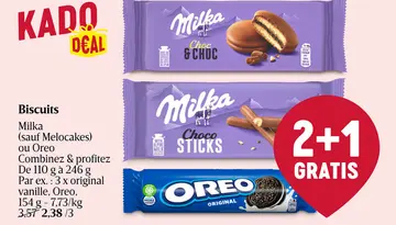 Offre: Biscuits Milka ou Oreo