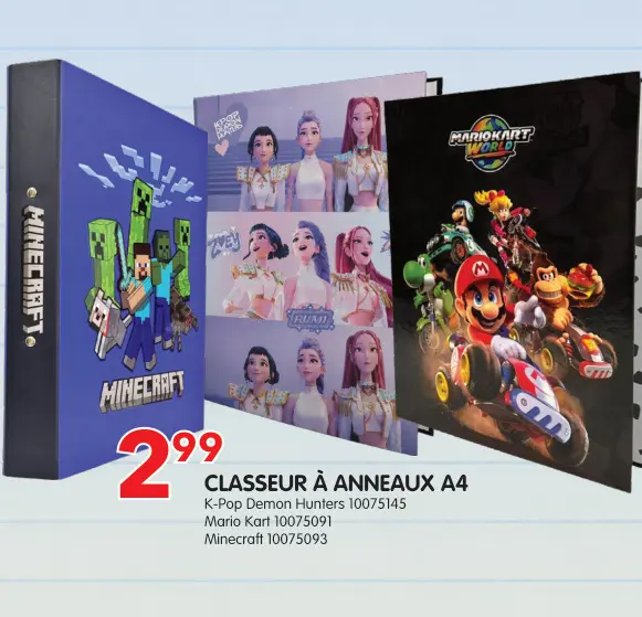 Offre: Classeur à anneaux a4
