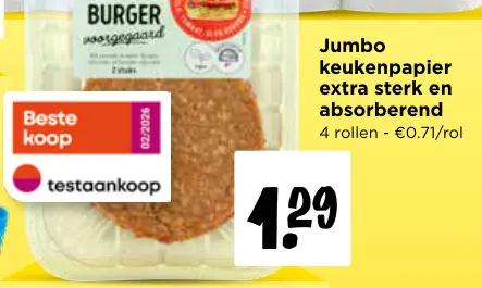 Promotie: Jumbo Vegan hamburgers