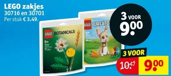 Aanbieding: LEGO zakjes