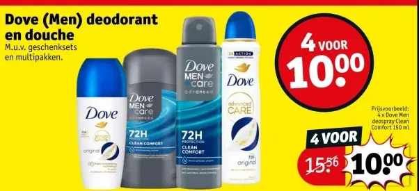 Aanbieding: Dove (Men) deodorant en douche