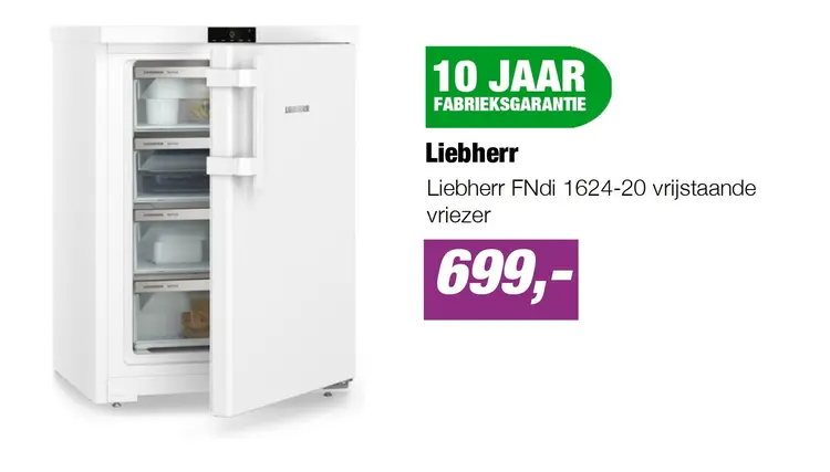 Aanbieding: Liebherr FNdi 1624-20 vrijstaande vriezer