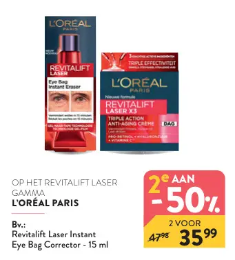 Promotie: Revitalift Laser Instant Eye Bag Corrector