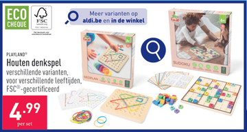 Aanbieding: Houten denkspel