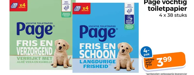 Aanbieding: vochtig toiletpapier