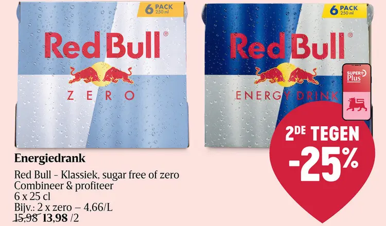 Promotie: Red Bull - Klassiek, sugar free of zero