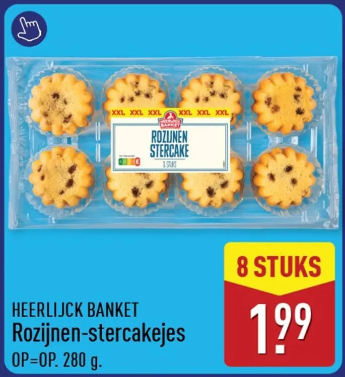 Aanbieding: Heerlijck Banket Rozijnen-stercakejes