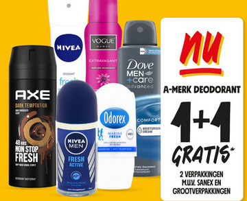 Aanbieding: A-merk deodorant