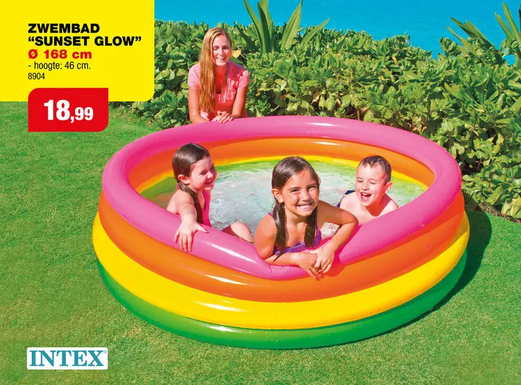 Promotie: Intex Sunset Glow kinderzwembad 168x46 cm
