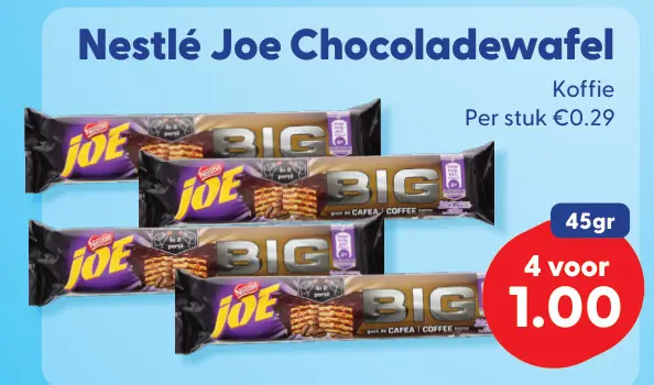 Aanbieding: Nestlé Joe Chocoladewafel Koffie