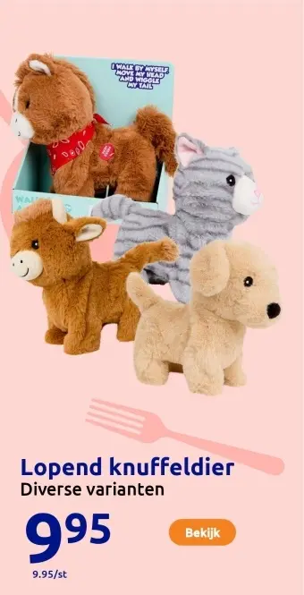 Aanbieding: Lopend knuffeldier