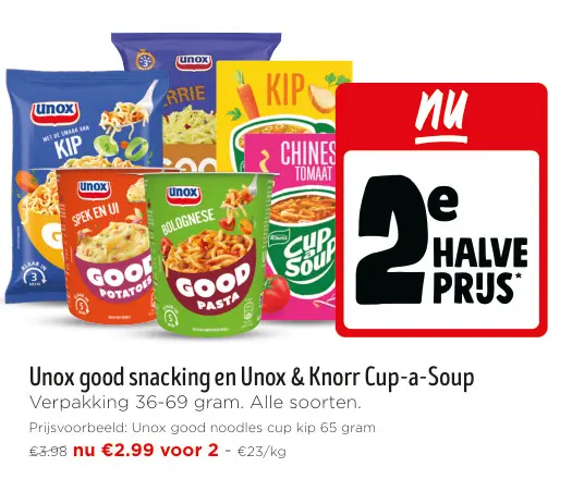 Promotie: Good snacking en Unox & Knorr Cup-a-Soup
