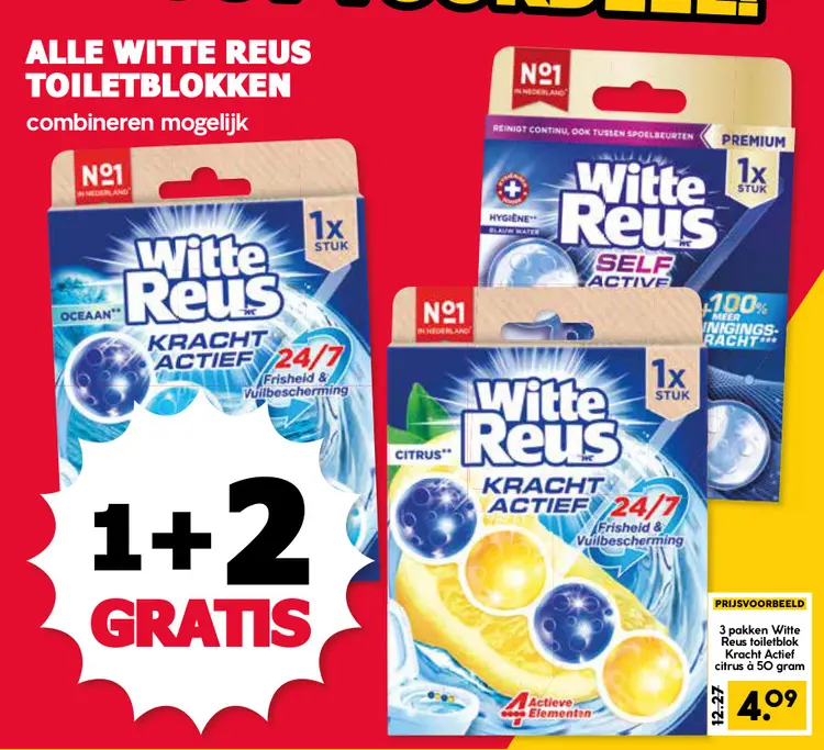 Aanbieding: Witte Reus toiletblok Kracht Actief citrus