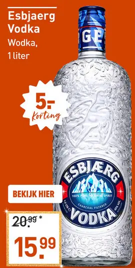 Aanbieding: Esbjaerg Vodka 100CL