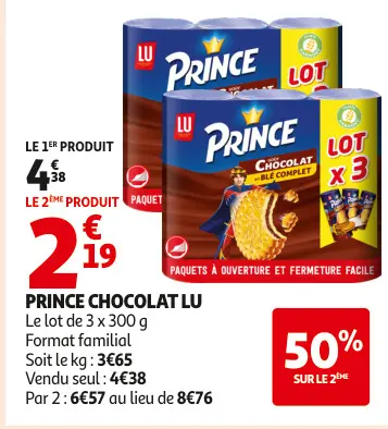 Offre: Prince chocolat