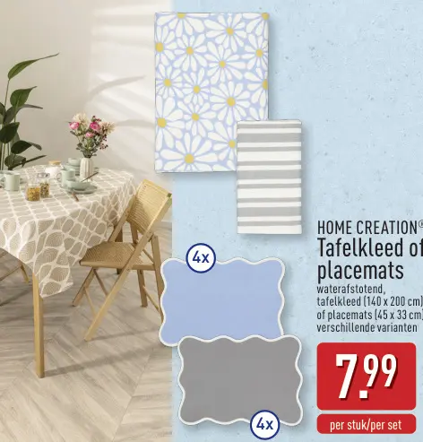Promotie: Tafelkleed of placemats