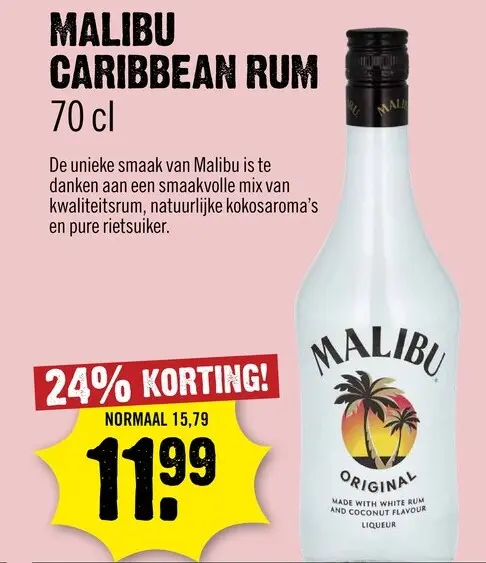 Aanbieding: Malibu Cocos Rum 70 cl