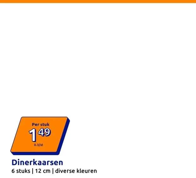 Aanbieding: Dinerkaarsen