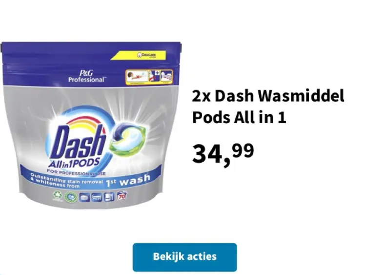 Aanbieding: Dash Wasmiddel Pods All in 1