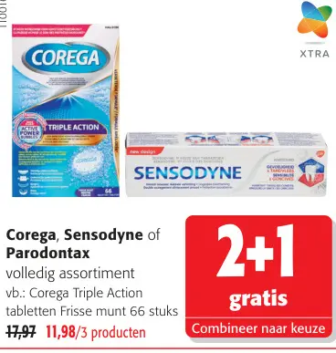 Promotie: Corega, Sensodyne of Parodontax