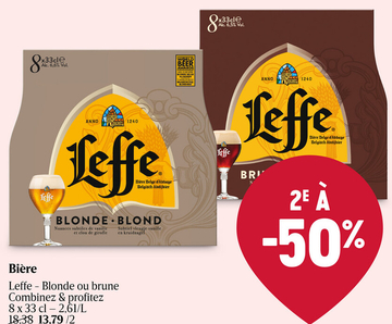 Offre: Leffe - Blonde ou brune