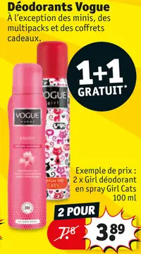 Offre: Déodorants VOGUE