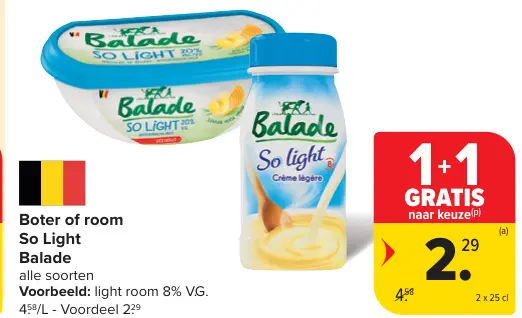 Promotie: Boter of room So Light