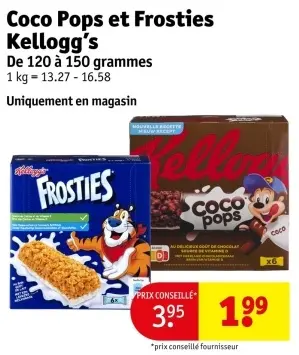 Offre: Coco Pops et Frosties