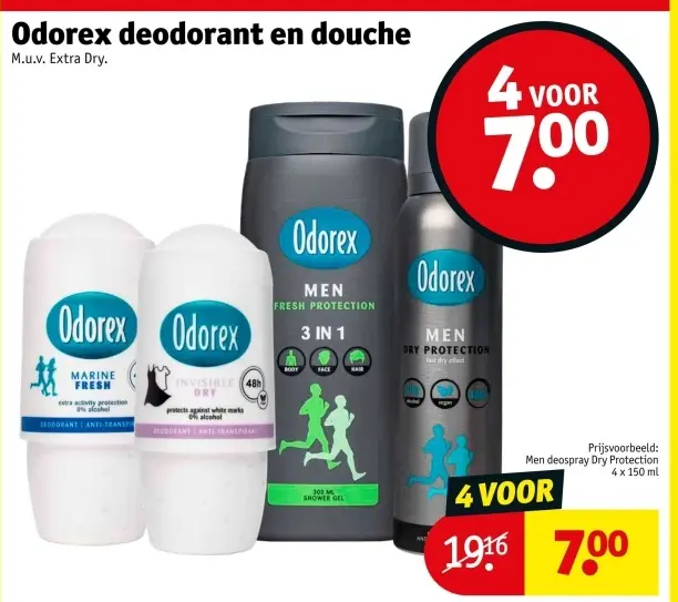 Aanbieding: Odorex deodorant en douche