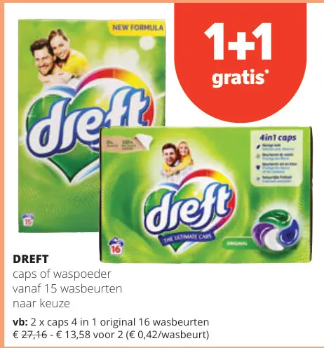 Promotie: Dreft caps of waspoeder