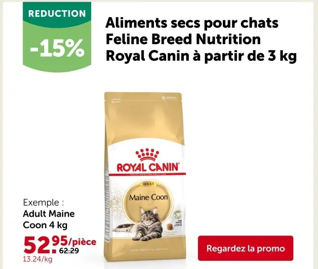 Offre: Aliments secs pour chats Feline Breed Nutrition