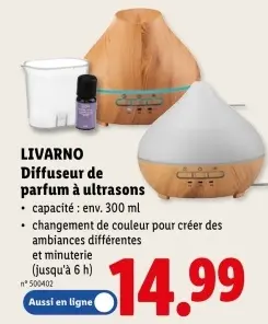 Offre: Diffuseur de parfum à ultrasons