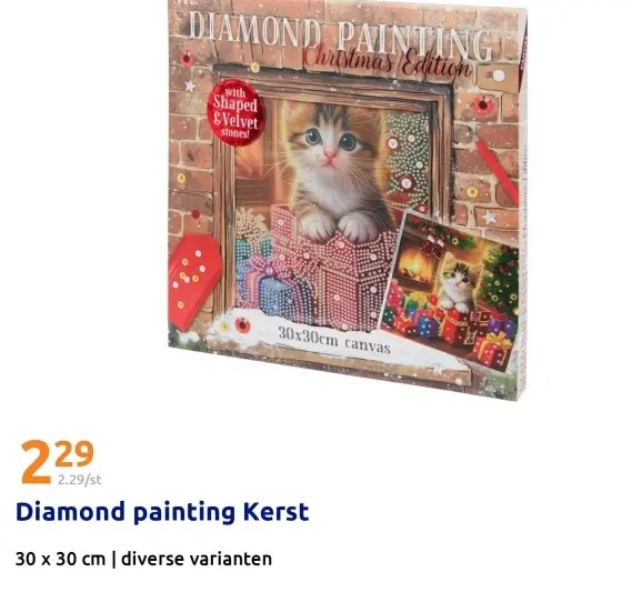 Aanbieding: Diamond painting Kerst