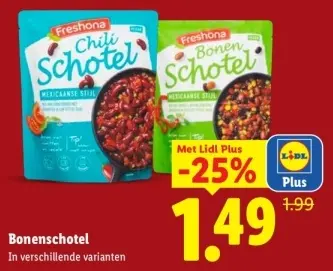 Aanbieding: Freshona Bonenschotel
