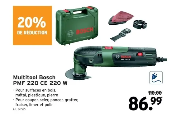 Offre: Multitool Bosch PMF 220 CE 220 W