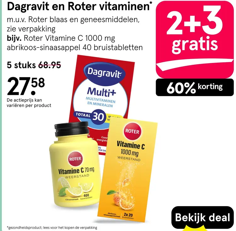 Aanbieding: Dagravit en Roter vitaminen