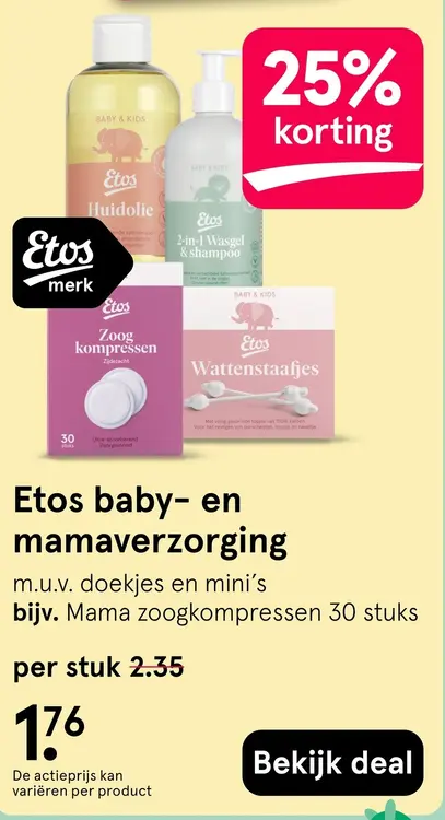 Aanbieding: Etos baby- en mamaverzorging