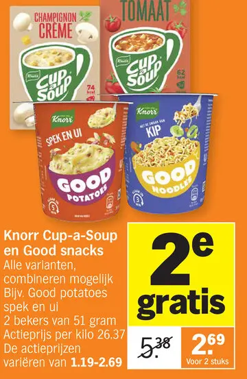 Promotie: Cup-a-Soup en Good snacks