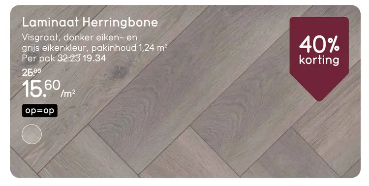 Aanbieding: Laminaat Herringbone