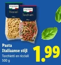 Aanbieding: Pasta Italiaanse stijl Torchietti en riccioli