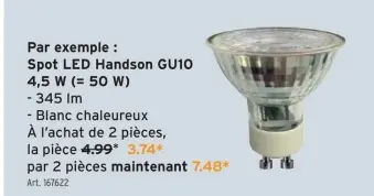 Offre: Spot LED Handson GU10