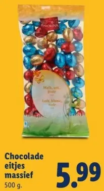 Aanbieding: Chocolade eitjes massief