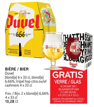 Offre: Duvel blond(e)