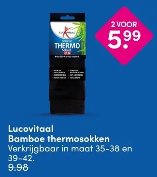 Aanbieding: Bamboe thermosokken