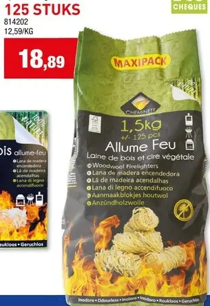 Promotie: Cheminett Aanmaak houtwol