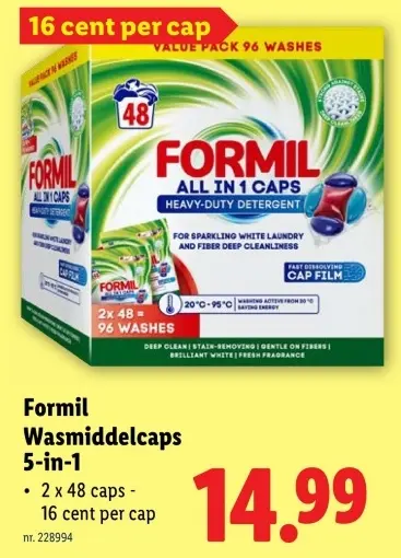 Promotie: Wasmiddelcaps 5-in-1