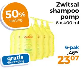 Aanbieding: Zwitsal shampoo pomp